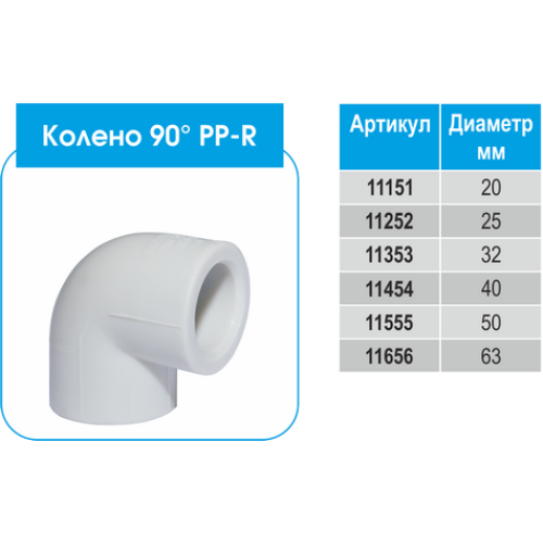 PP-R Коліно EVCI 90/20