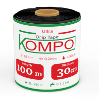 Стрічка крапельного поливу Kompo 8 mil; 1.38 л/год 100м*30см