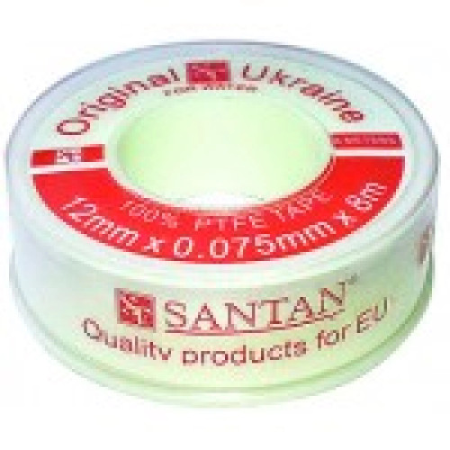 Фум лента SANTAN белая 12*0,075*8м