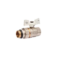 Кран кульовий зі згоном Brass 20 3/4 біла бабочка