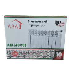 Радиатор биметаллический секционный ААА Uno 1,2кг GREEN 500/100(секция)