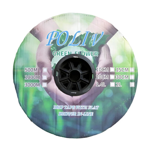 Капельная лента POLIV Green Flower Эмитер 6 mil 16мм 3000м 10см 1.4л/ч