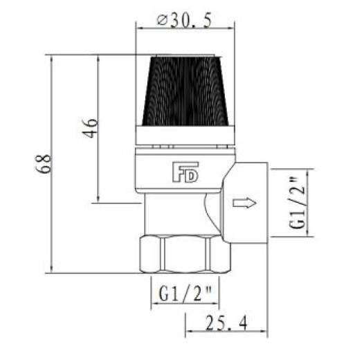 Подрывной клапан FADO 1/2 3 bar (KP03)