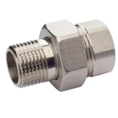 Фитинг резьбовой BRASS Згон-американка 1/2 прямой