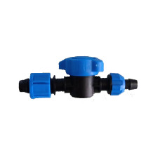 Кран у трубу з підтиском синій 16mm (650)