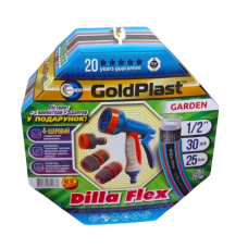 Шланг армированный DILLA FLEX+пистолет 1/2 L30м BOX