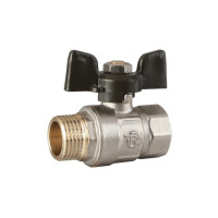 Кран шаровой 1 ЗВ бабочка (уп.48шт) Reiger PLUS 6554250